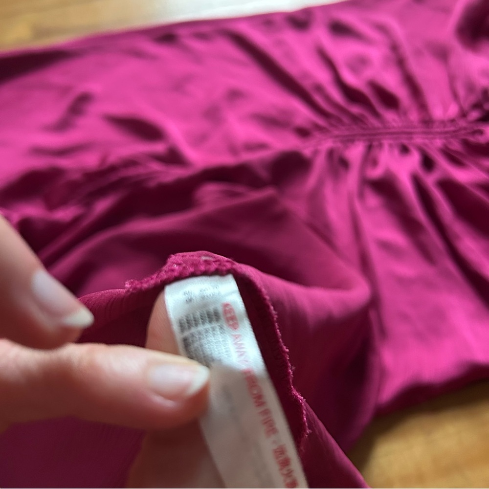 Intimately Free People Sz XL Nothing Better Pink Raspberry Midi Satin Slip Dress - Picture 16 of 16